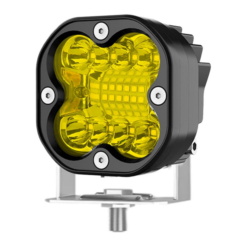 X2 Foco Antiniebla Destellante Led Cree Luz Amarilla 12-24v