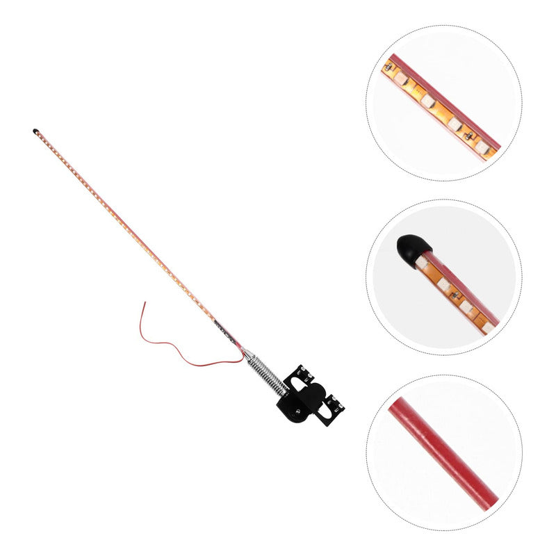 Antena Tipo Látigo Con Luz Rgb Luz Led 60cm 12-24v
