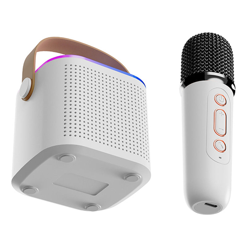 Mini Karaoke Parlante Bt Con Luz + Micrófono Inalámbrico Ryc