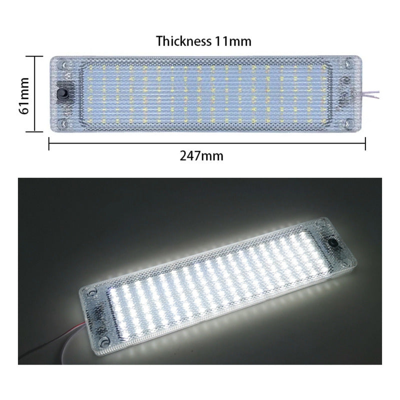 Luz De Techo Interior 108led Auto Universal 12-24v R&c