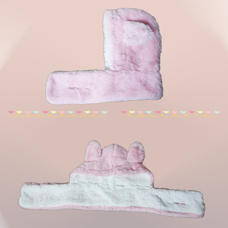 Gorro Con Bufanda Para Bebé Niño/a Diseño Invierno Calientit