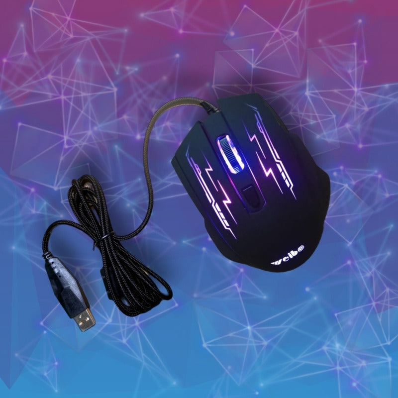 Mouse Gamer Pro 8 X8 Optico Usb 3200 Dpi Retroiluminado Rgb
