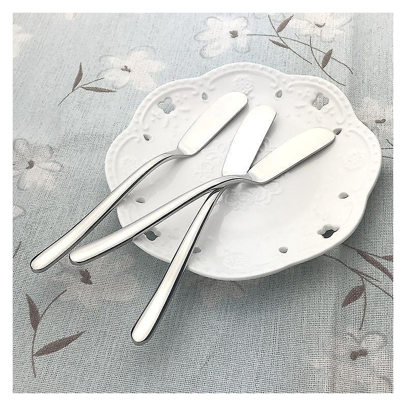 3 Cuchillo Para Mantequilla Mermelada Queso Acero Inoxidable Color Plateado