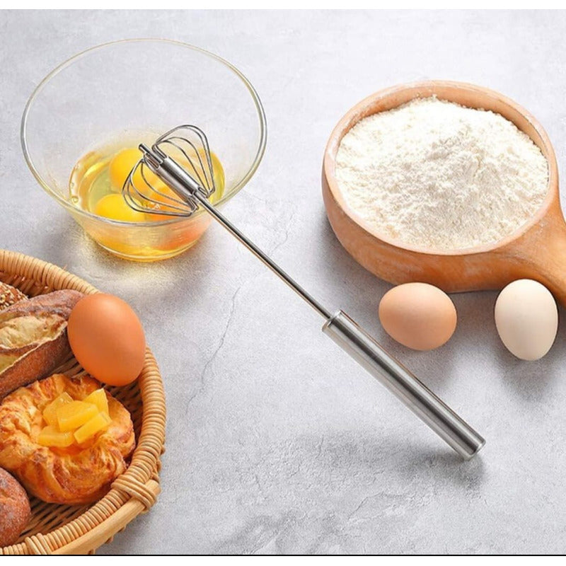 Batidor De Huevos Clara Semiautomático Fouet Professional De Acero Inoxidable