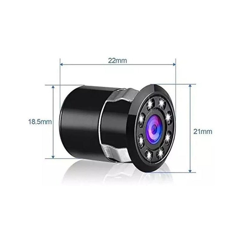 Camara De Reversa Hd Embutida 8 Led Retroceso Vision Nocturn