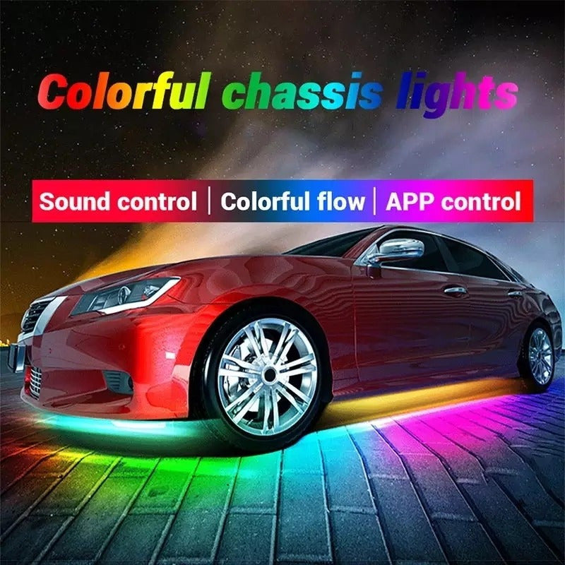 Kit Luces De Chasis Bluetooth Exterior Rgb Tuning Luz Piso