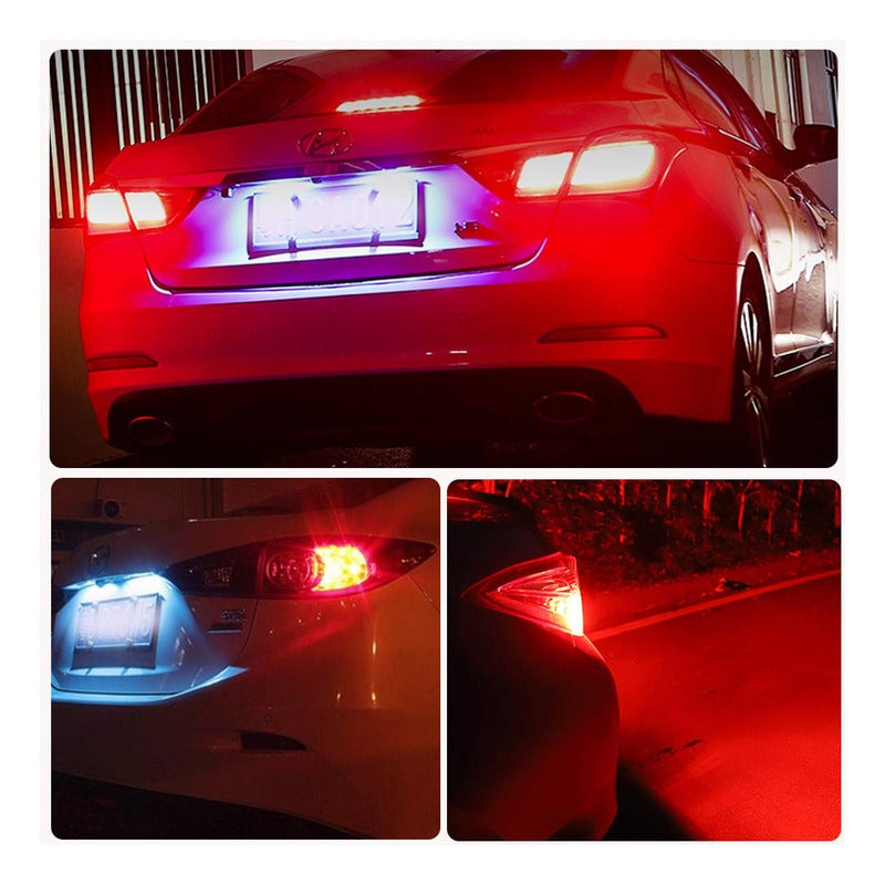 X2 Ampolleta 144 Led Luz Freno Canbus 1 Contacto 1156 Rojo