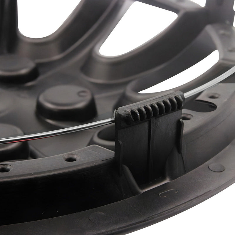 Set Tapa Rueda Aro 13 Serie Tuning Racing Color Negro-gris