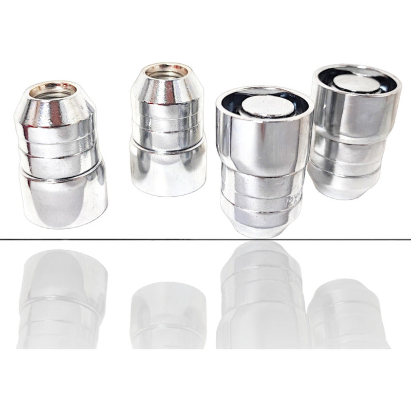 X4 Tuerca Seguridad Cabezal Giratorio +2 Llave M12x1.5/1.25