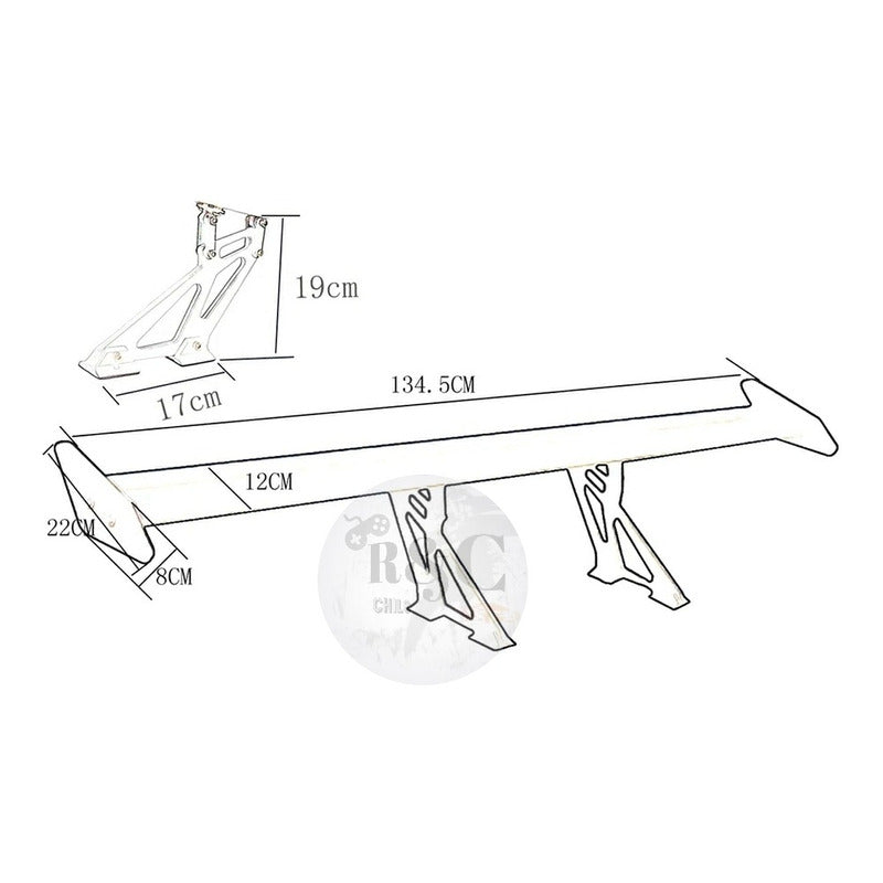 Alerón Aluminio Auto Tuning Spoiler Universal / R&c