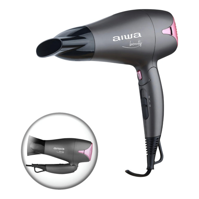 Secador De Pelo Aiwa Plegable Portátil 1800w Seca Sin Frizz