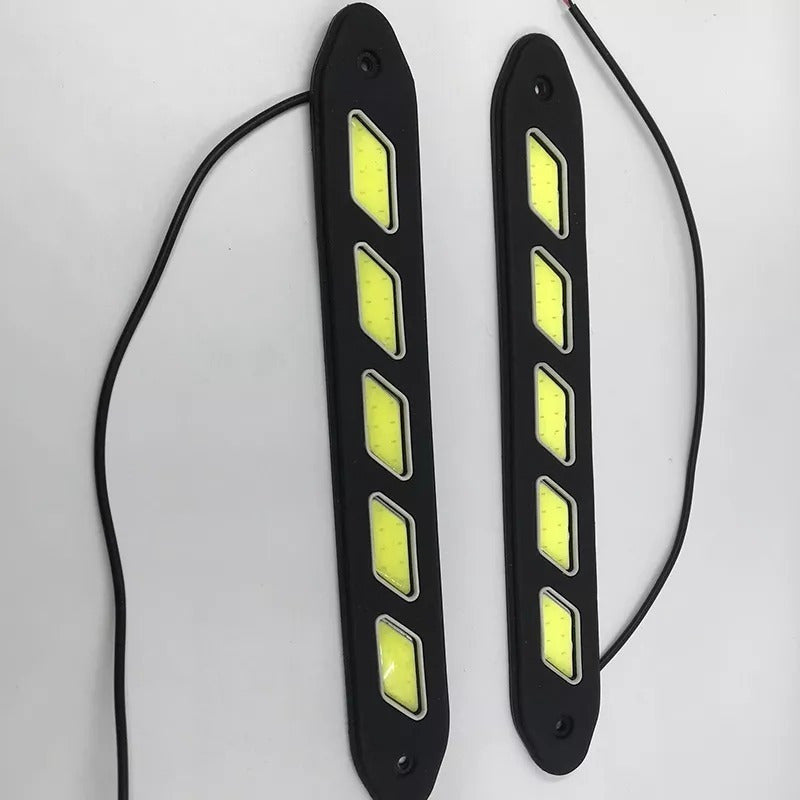 X2 Tira Led Cob Alto Brillo Neblineros Adhesivo Diseño Auto