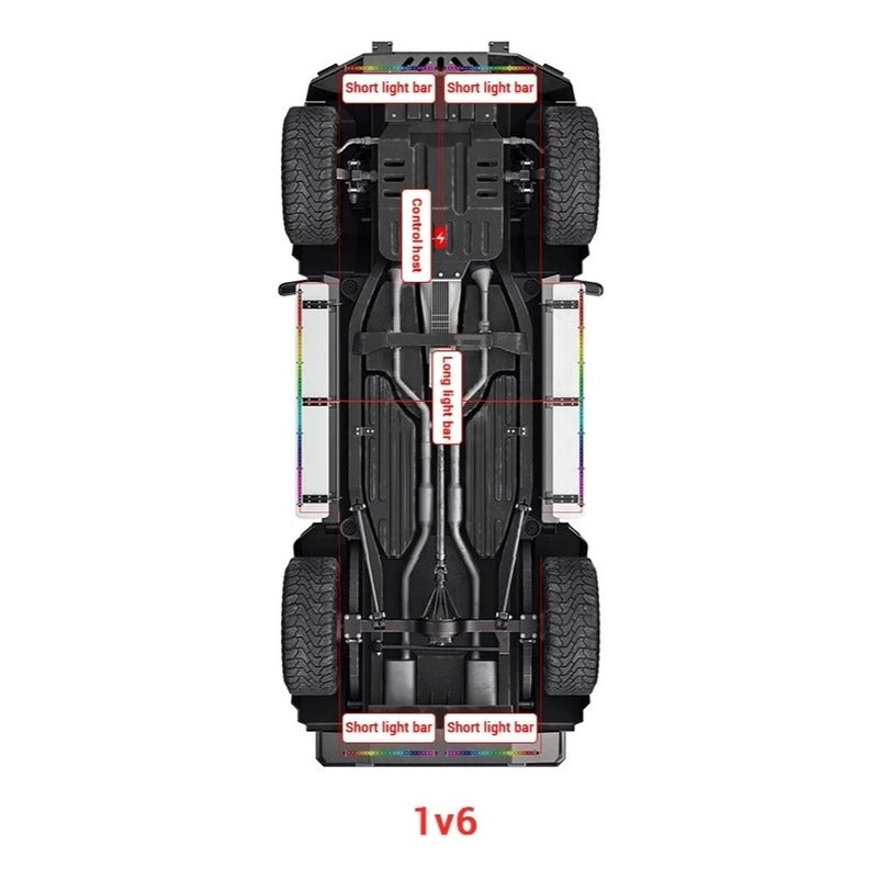 Kit Luces De Chasis Bluetooth Exterior Rgb Tuning Luz Piso