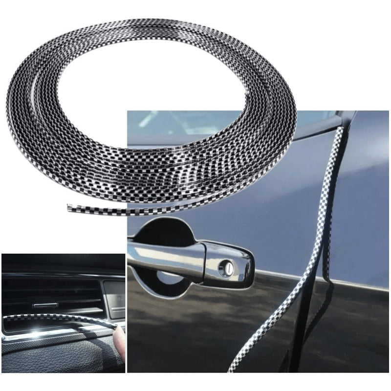 Moldura De Auto Protectora De Puertas Y Capot 15m /r&c Chile
