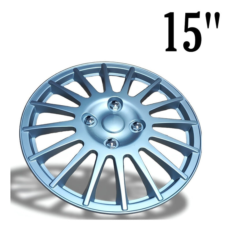 Set X4 Tapa Rueda Aro 15 Cromada Designer Tapa 15 Auto /r&c
