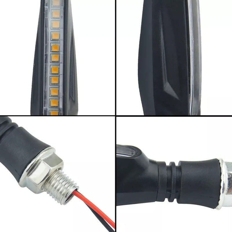 X2 Luces Intermitente De Moto Led De Viraje Ambar Moto /r&c