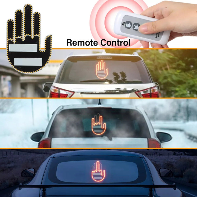 Mano Led Señal Parabrisa Auto, Luz Led De Gestos Con Control