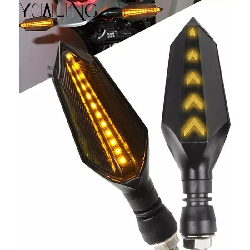 Intermitente De Moto Secuencial Bi Color