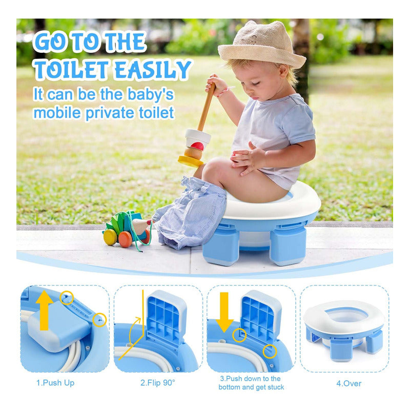 Pelela Plegable Baño 3en1 Inodoro Portatil Niñ@ Viaje Adapta