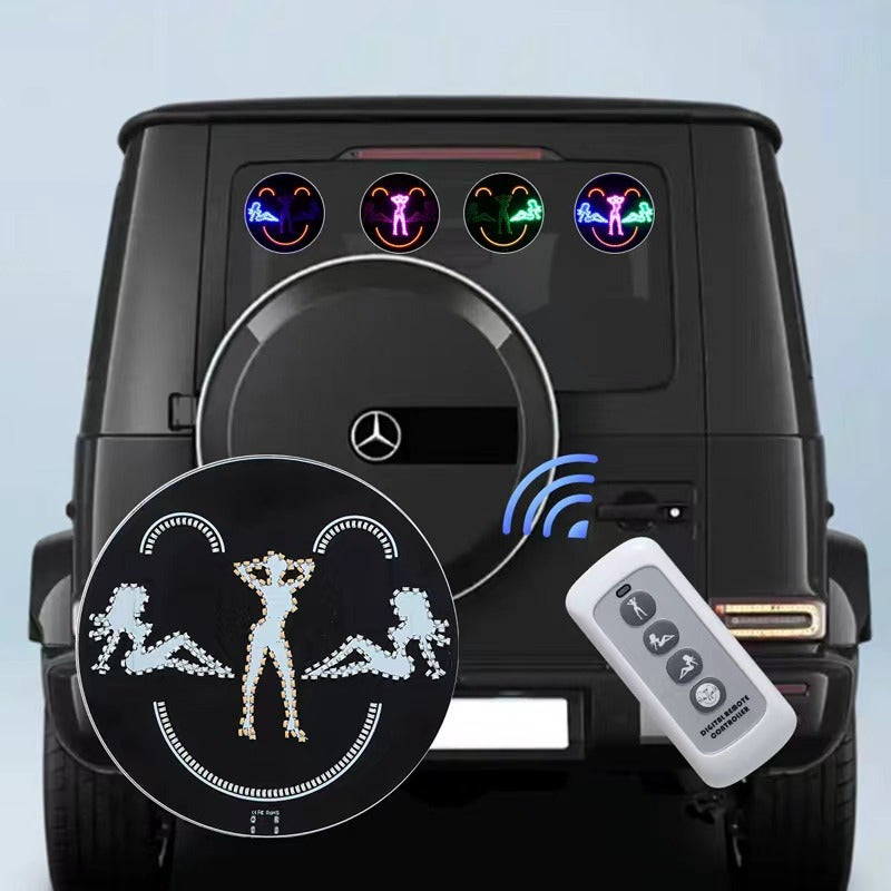 Bailarina Señal Parabrisa Auto, Luz Led Emoji Con Control