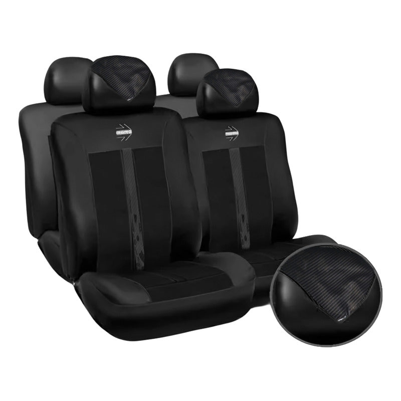 Cubre Asiento Momo Original Eco Cuero Calidad Premium 10 Pcs