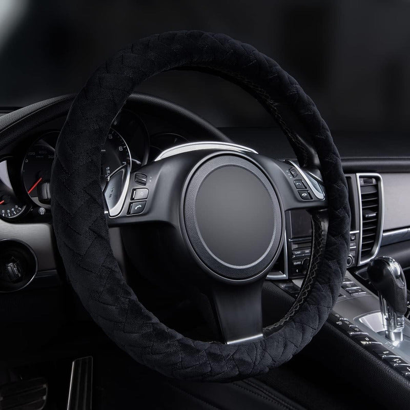 Funda Cubre Volante De Felpa Con Diseño Peludo Suave Auto