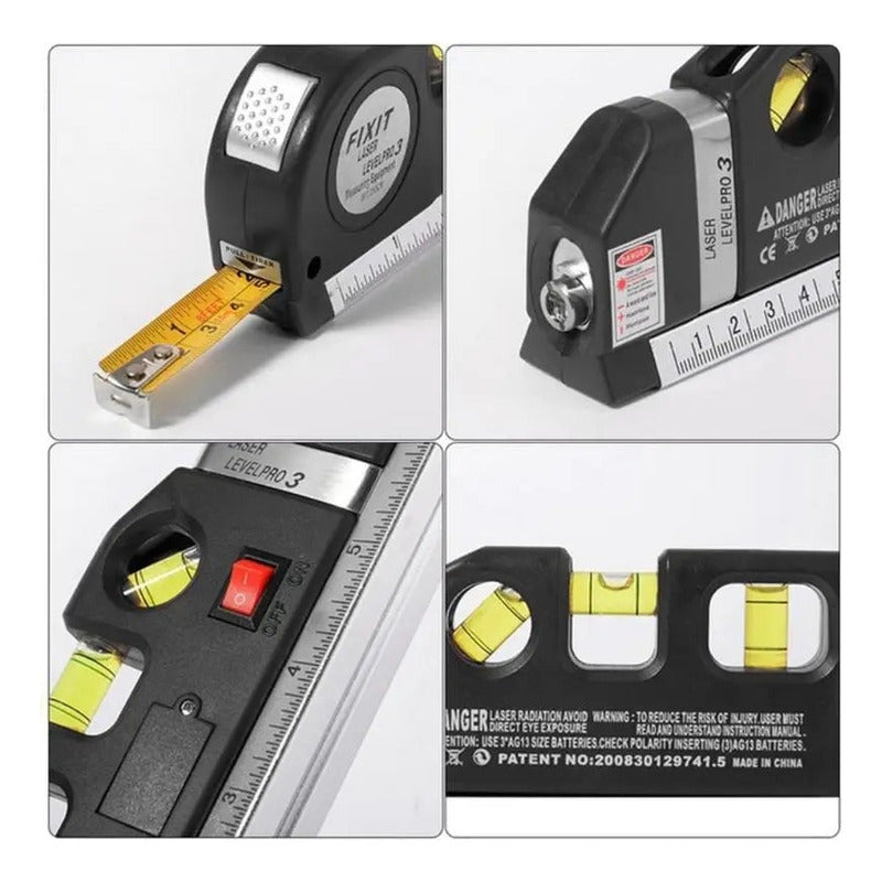 Nivel Laser 3 En 1 Multiusos Con Cinta Métrica 3posiciones