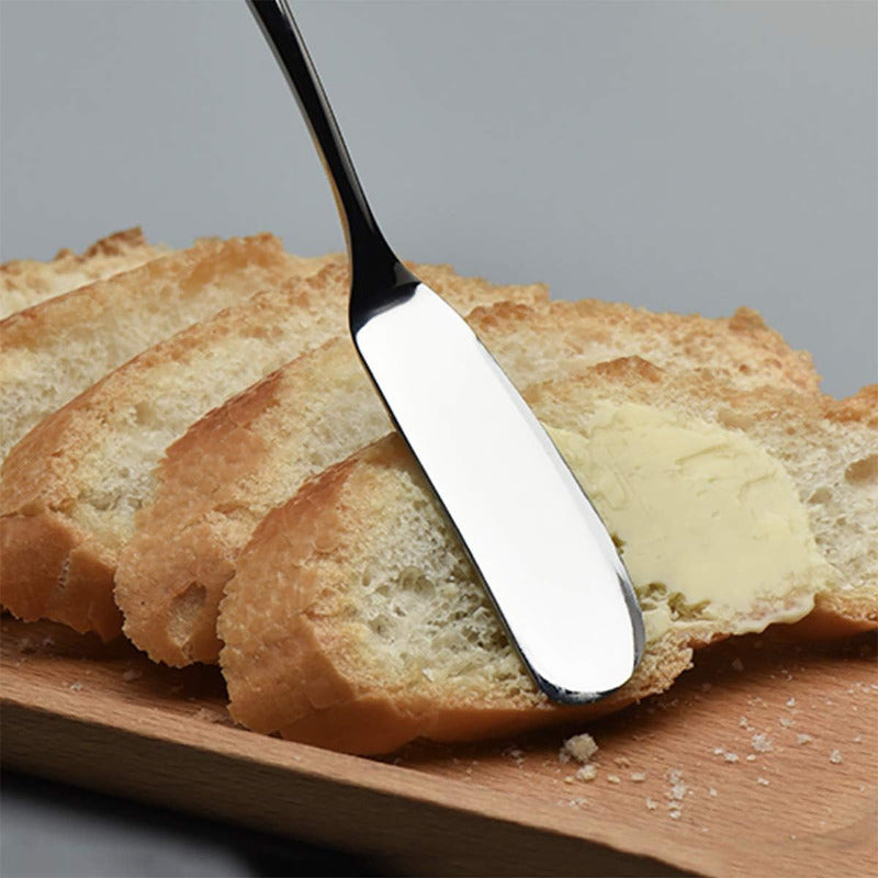 3 Cuchillo Para Mantequilla Mermelada Queso Acero Inoxidable Color Plateado