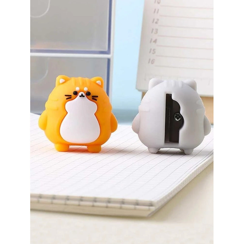 Saca Punta De Silicona Sacapuntas Gato Kawai Cute /r&c