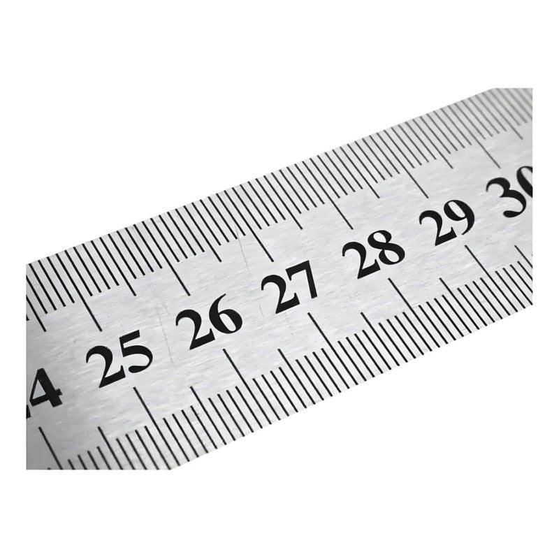 Regla Metálica Doble Cara 100cm 40 Pulgadas Acero Inoxidable
