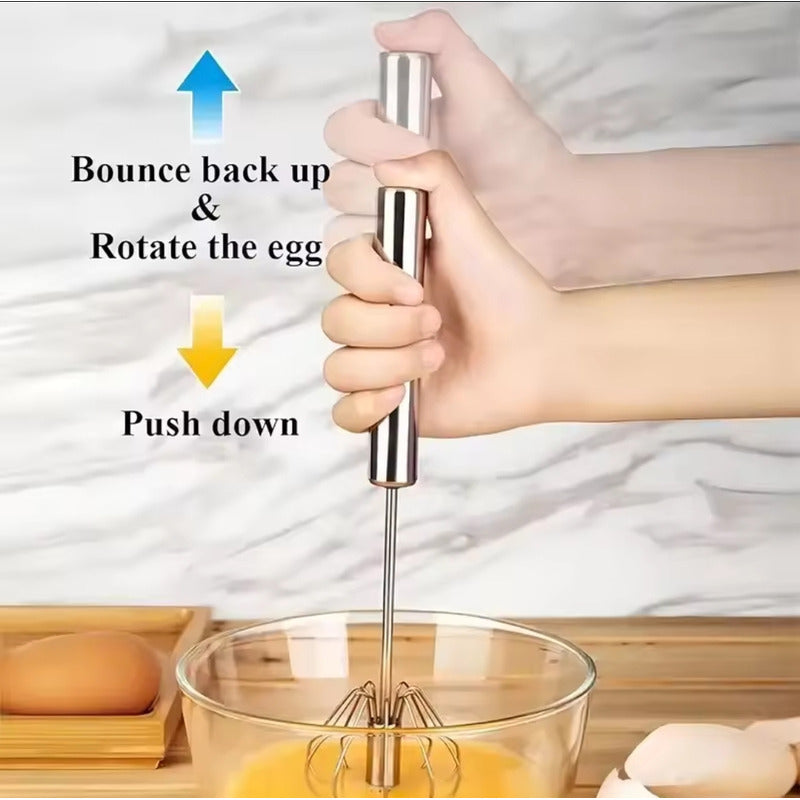 Batidor De Huevos Clara Semiautomático Fouet Professional De Acero Inoxidable