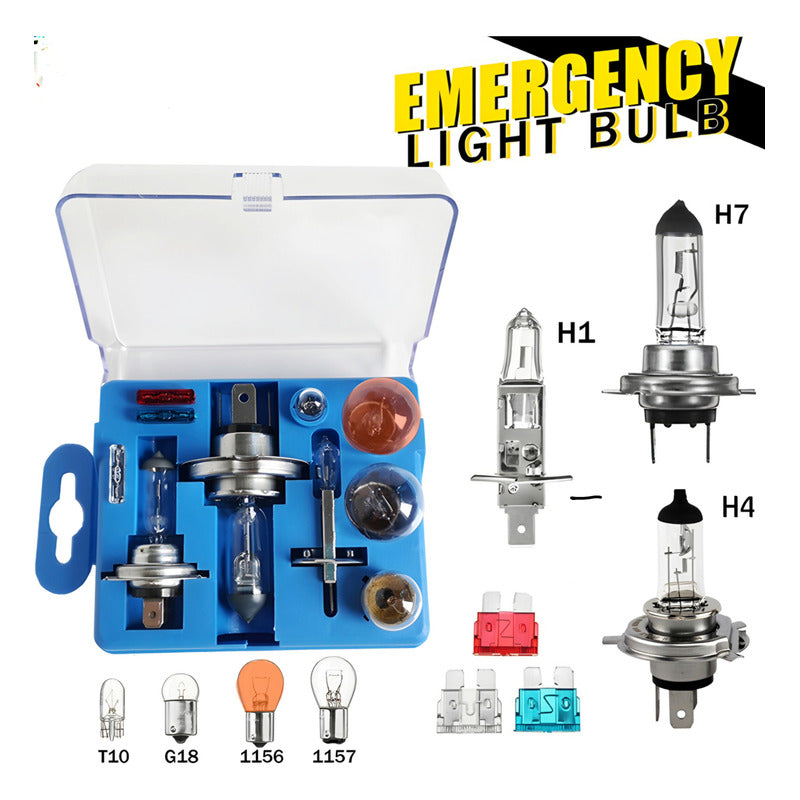 Kit D Emergencia Ampolletas Y Fusible 12v H1 H4 H7 10pcs Ryc