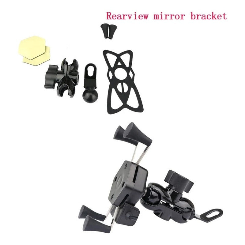Porta Celular Para Moto Soporte Tipo X Con Cargador Usb /r&c