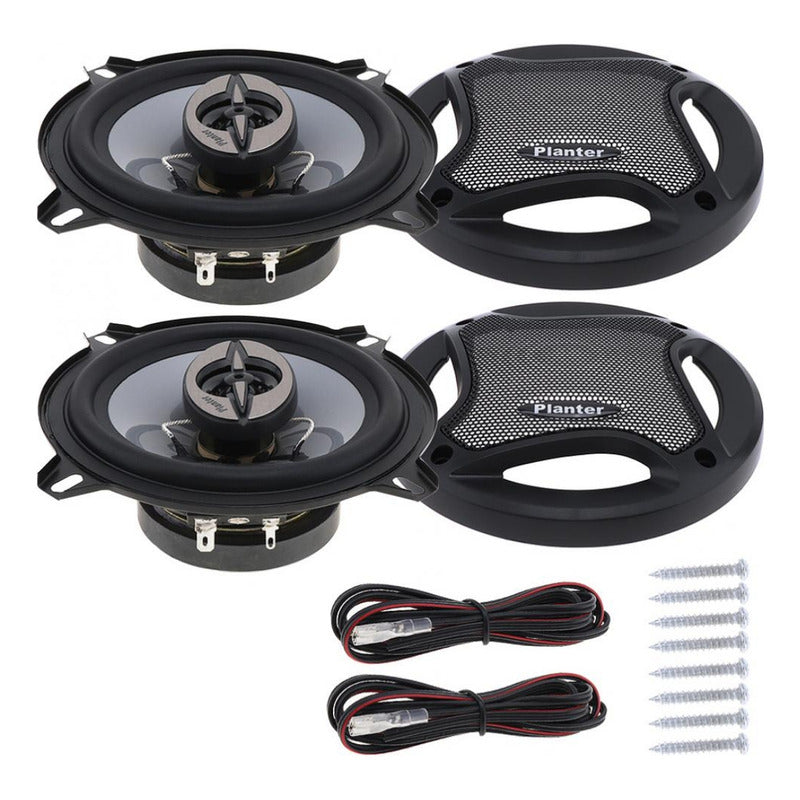 X2 Parlante 6 Pulgadas 16cm Redondo Coaxial 400w 3vias Auto
