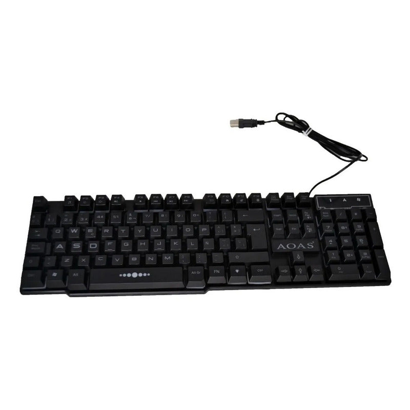 Kit Gamer 4en1 Teclado + Mouse + Mouse-pad + Audifnos Aoas/r