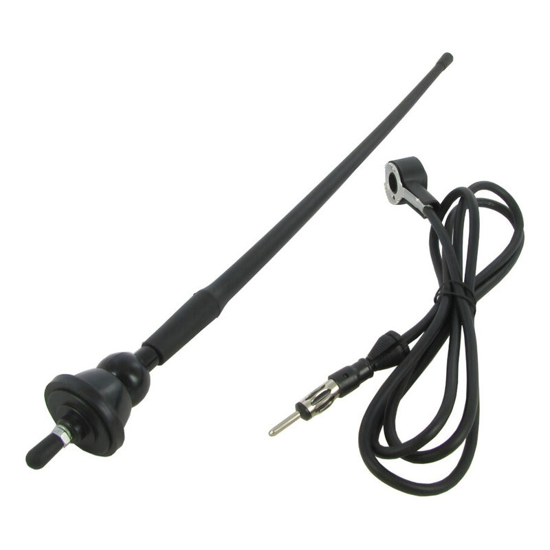 Antena De Radio Am/fm Para Auto 34cm + Base + Cable 140cm