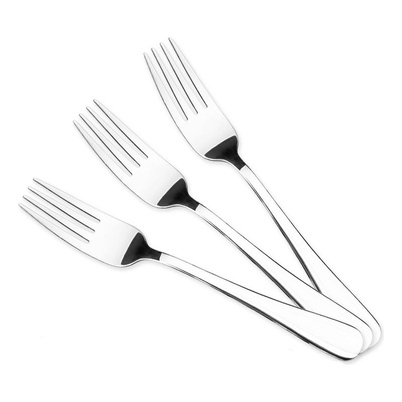 Set De 3 Tenedores De Fruta Acero Inox Classic 17.5 Cm Mango Plateado