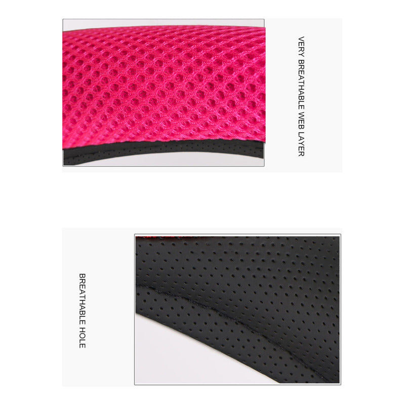 Funda Cubre Volante Universal 3d Acolchado Antidesliza Rosa