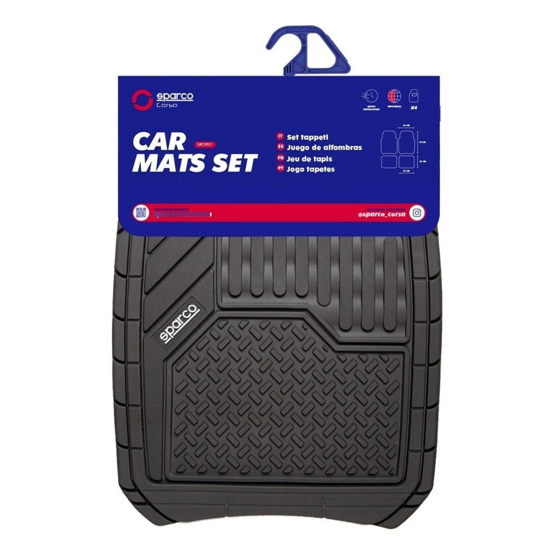 Alfombra Sparco Cubre Piso De Auto Goma 4pcs Universal /r&c