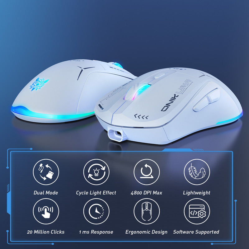 Mouse Gamer Inalambrico Onikuma 7 Botones 4800dpi Rgb Recarg