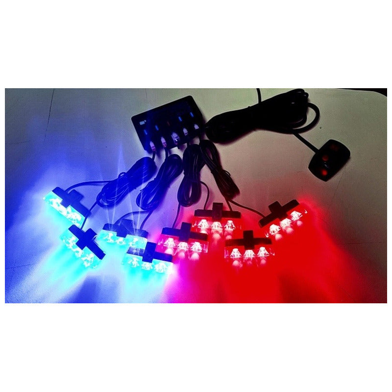 Set Baliza De Parachoque 24led Estrobo Multifunción+ Control