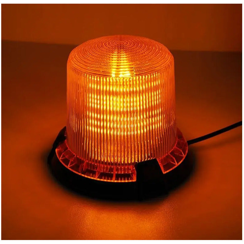 Baliza Led Ambar 2modos Luz 360 Y Strobo Cn Imán 12-24v /r&c
