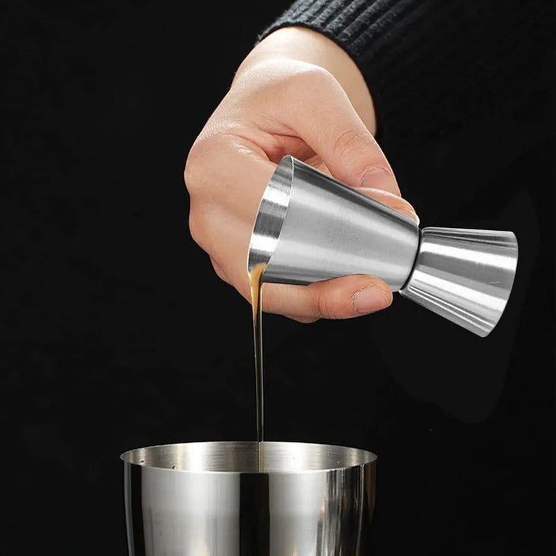 Set Coctelera Con Filtro 550ml + Jigger Medidor 15/30ml