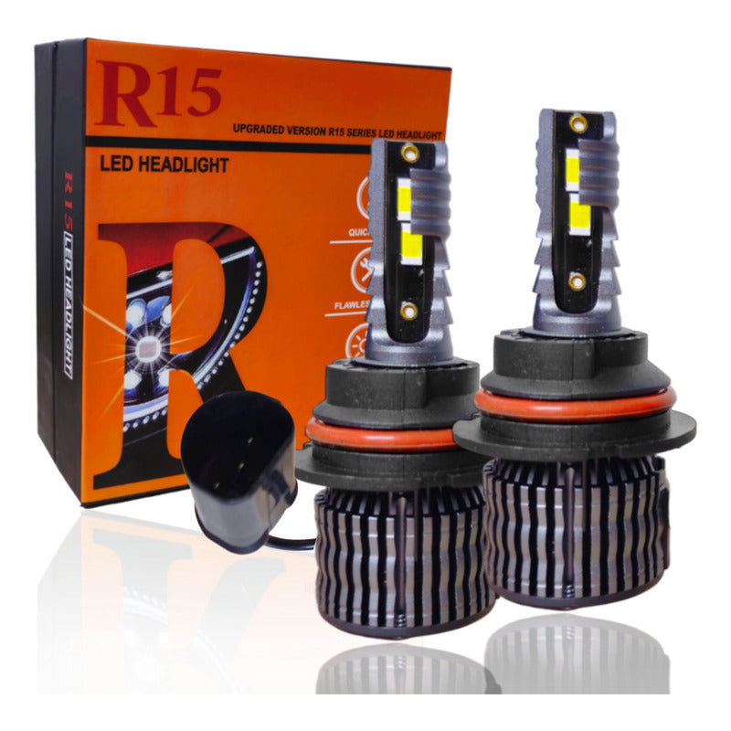 Ampolleta R15 Turbo Led 28000lm Luz Potent 8/48v H4/h13/9004