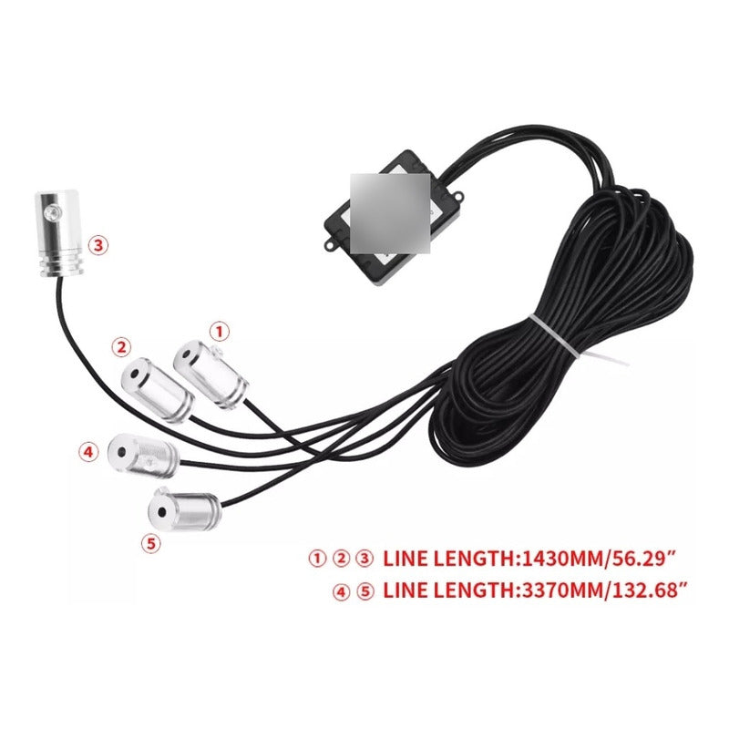 Hilo Neon Decorativo Con Luz Rgb 5 Led Bluetooth App Auto