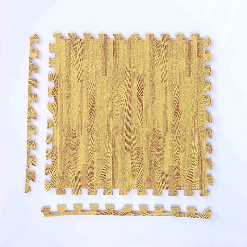 X4 Piso Goma Eva Puzzle Alfombra Madera 60x60x1cm Antigolpe