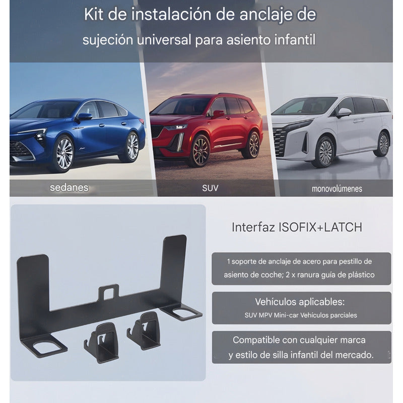 Kit De Montaje Isofix Para Asiento De Seguridad Bebé Niñ@