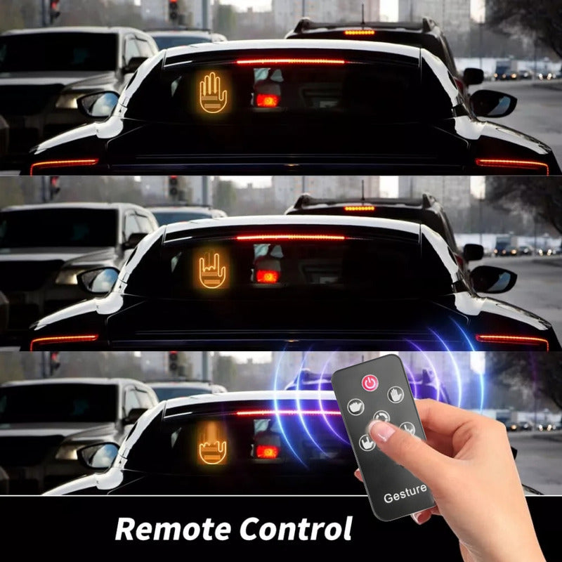 Mano Led Señal Parabrisa Auto, Luz Led De Gestos Con Control