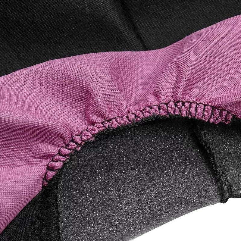 Funda Cubre Asiento Negro-rosa Mariposa 11pcs Auto Universal
