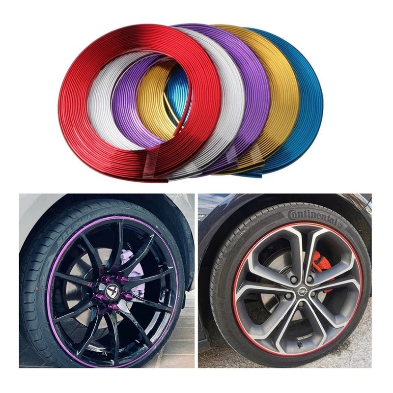 Moldura Para Llantas Decorativa Y Protectora Auto Tuning Ryc